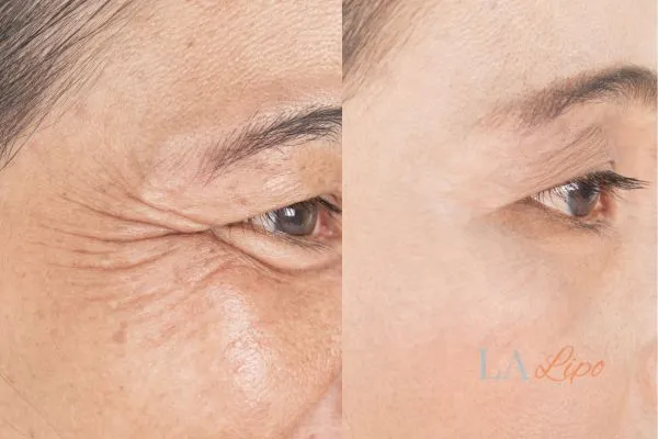 Before and after results of woman - HI-fu wrinkles reduction treatment Southall