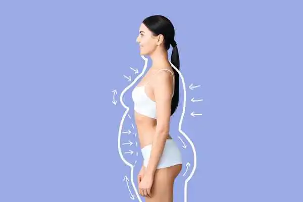 image of woman experiencing fat reduction treatment Southall