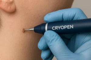 Person receiving skin tag removal Southall