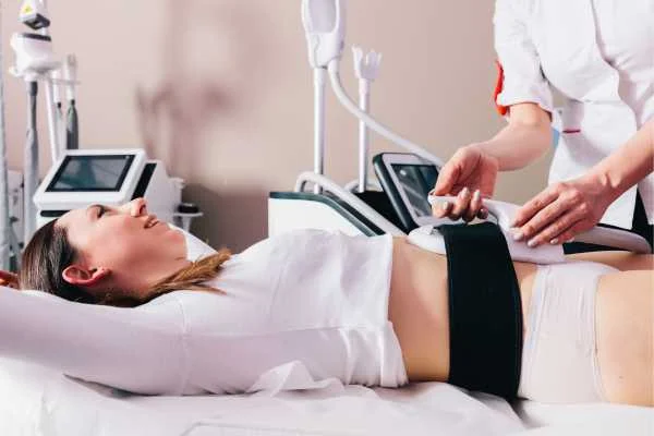 woman having body sculpting to help improve her body image and her mental health Southall
