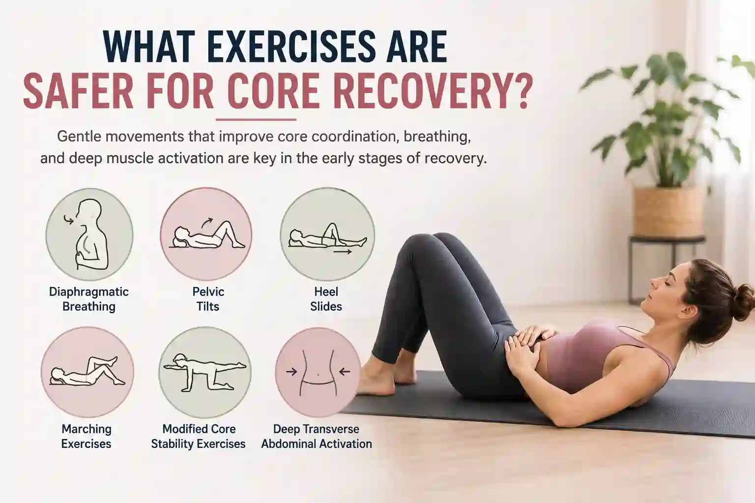 Which exercises may help diastasis recti Southall?